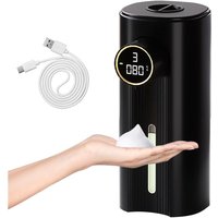 [NIE BENUTZT]Automatischer Seifenspender, 5 Stufen einstellbar, 450 ml, wiederaufladbar über USB, Wandmontage, geeignet für Badezimmer, Küche, Büro, von LARGEIGHT