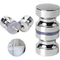 [NIE BENUTZT]Badezimmertürgriff, 1 Stück Duschtürknopf aus Glas, Duschtürgriff aus Aluminiumlegierung für Badezimmer, Büro, Hotel von LARGEIGHT