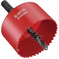 [NIE BENUTZT]Bi-Metall-Lochsäge, Ø85mm, Lochsäge mit Sechskantadapter und Zentrierbohrer, zum Bohren von Kunststoff, PVC, Holz, Faserplatten, von LARGEIGHT