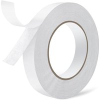 [NIE BENUTZT]Doppelseitiges Klebeband, Breite 20 mm, Länge 50 m, doppelseitig, extra stark, für den Außenbereich, weiß, vielseitig einsetzbar, von LARGEIGHT