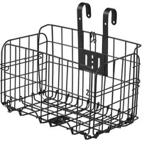 [NIE BENUTZT]Fahrradkorb aus Stahl, Hängekorb für den Gepäckträger mit Lenkerhaken, robust und rostbeständig. Tragkraft: 10 kg. Zwei Haken zur von LARGEIGHT