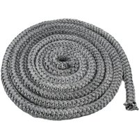 [NIE BENUTZT]Geflochtene Dichtung für Einsatz und Ofen, 6 mm x 4 m, Ersatzdichtung aus Fiberglas, Kamineinsatzdichtung für Holzofen, Kamin, Wärme von LARGEIGHT