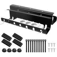 [NIE BENUTZT]Kabelmanagement-Ablage für den Schreibtisch, Kabelmanagement-Ablage unter dem Schreibtisch, Kabel-Organizer aus Stahl für das Home Office von LARGEIGHT