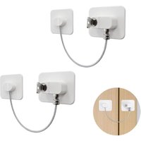 [NIE BENUTZT]Kindersicherungen für Fenster und Türen – selbstklebende Anti-Öffnungs-Schlösser – verriegelt Schubladen, Schränke und Kühlschränke – von LARGEIGHT