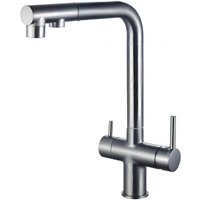 [NIE BENUTZT]Küchenarmaturen mit 360-Grad-Ausziehbrause, Wasserfilter (Gunmetal Grey) von LARGEIGHT