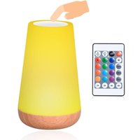 [NIE BENUTZT]LED-Nachtlicht, wiederaufladbare Nachttischlampe, Tischlampe mit 360°-Touch-Steuerung, 13 Farbwechsel, RGB-dimmbare Lampe mit von LARGEIGHT