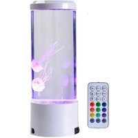 [NIE BENUTZT]LED-Nachtlicht in Quallenform mit Fernbedienung, Stromversorgung über USB, bunte Beleuchtungsmodi für Büro, Heimdekoration von LARGEIGHT