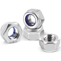[NIE BENUTZT]M6 Edelstahlmutter 20 Stück M6 Edelstahl Nylon Sicherungsmutter, A2 V2A Selbstsichernde Mutter (DIN 985 / ISO 105110) Nylon Sechskant von LARGEIGHT