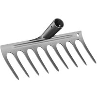 [NIE BENUTZT]Robuster Rasenrechen für Rasen, Gartengerät aus stabilem Material, Outdoor-Rechen zum effektiven Lösen des Bodens, 9 Zähne von LARGEIGHT