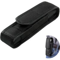 [NIE BENUTZT]Schwarzes taktisches Taschenlampenholster aus Nylon für taktische Taschenlampen, Taschenlampenetui, Taschenlampentasche, ideal für von LARGEIGHT