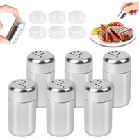[NIE BENUTZT]Set mit 6 kleinen Salz- und Pfefferstreuern im Mini-Format, 5 ml Salz- und Pfefferstreuer, Tisch-Salz- und Pfefferstreuer-Set, tragbarer von LARGEIGHT