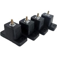 [NIE BENUTZT]Stoßdämpfer für Klimaanlagen, rutschfester Klimaanlagenhalter aus Gummi, Anti-Vibrations-Unterstützung, Anti-Schock-Fuß für von LARGEIGHT