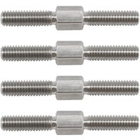 [NIE BENUTZT]Stück M12 x 100 mm, doppelseitige Sechskant-Gewindebolzen mit Rechts- und Linksgewinde, Edelstahl 304, gleiche Länge von LARGEIGHT