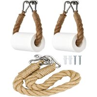 [NIE BENUTZT]Stück Toilettenpapierhalter, Toilettenpapierrollenhalter, Handtuchhalter aus Hanfseil, Rollenhalter, Toilettenhandtuchhalter für von LARGEIGHT
