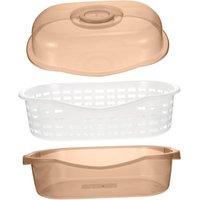 [NIE BENUTZT]Stück Vorratsbehälterdeckel, Abflusskorb, Obstschale, Geschirr, abnehmbares Design für die Aufbewahrung in der Küche von LARGEIGHT