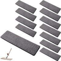 [NIE BENUTZT]Wischpads, 12 Wischpads zum Ersetzen, rostbeständiger Mikrofaser-Wischmopp-Ersatz-Reinigungsbezug, geeignet für Flachwischer und von LARGEIGHT