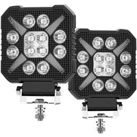 [NIE BENUTZT]Zoll Auto Quadrat LED Arbeitslicht Strobe Scheinwerfer Weiß Gelb Offroad Fahrlicht Scheinwerfer für LKW Autos SUV Boot von LARGEIGHT