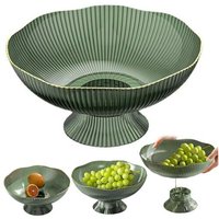 Obstschale für die Küchentheke, 10 x 10 x 5 Obstkorb mit Löchern, leichte dekorative Schale für Tafelaufsatz, Tisch, Küche, Grün, Korb Obstschale für die Küchentheke, 10 x 10 x 5 Obstkorb mit Löchern, leichte dekorative Schale für Tafelaufsatz, Tisch, Küche, Grün, Korb von LARGEIGHT