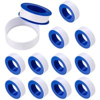 PTFE-Dichtungsband, Industrielles Markierungsband, Teflon-Dichtungsbänder für Rohrleitungen, 12 mm x 10 m Rohrbandrolle – 12 Stück PTFE-Dichtungsband, Industrielles Markierungsband, Teflon-Dichtungsbänder für Rohrleitungen, 12 mm x 10 m Rohrbandrolle – 12 Stück von LARGEIGHT