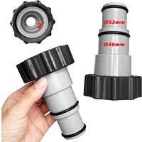 Poolschlauchadapter - Schlauchadapter mit Innengewinde zum Schrauben, für Poolschlauch Ø 32 und 38 mm (2 Stück) von LARGEIGHT