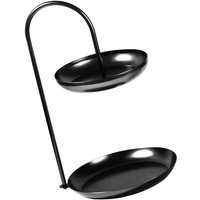 Schmuck-Organizer-Turm für den Tisch, 2-stufiger Schmuck-Organizer für den Tisch, Eisen-Snack- und Dessert-Display-Aufbewahrungstablett-Turm (11) von LARGEIGHT