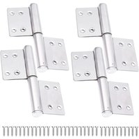 Stück Edelstahlscharniere, Fahnenscharniere, abnehmbare Türscharniere, mit 32 Befestigungsschrauben, für Schränke, Fenster, Metall- und Holztüren Stück Edelstahlscharniere, Fahnenscharniere, abnehmbare Türscharniere, mit 32 Befestigungsschrauben, für Schränke, Fenster, Metall- und Holztüren von LARGEIGHT