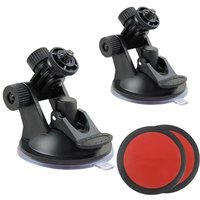 Stück Saugnapfhalterung für Überwachungskamera, Saugnapf-Kamerahalter, 2 selbstklebende Armaturenbrett-Montagescheiben, 180° verstellbar, von LARGEIGHT