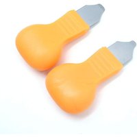 Stück orangefarbenes Uhrenboden-Flaschenöffner-Entferner-Messer-Reparaturwerkzeug zum Entfernen der Uhrenbatterie (breite Öffnung + schmale Öffnung) von LARGEIGHT