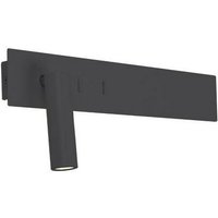 Malko Sconce Wandleuchte led 3W+10W Schwarz von LARISSA LIGHTING