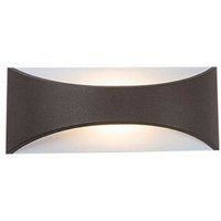 Larissa Lighting - Slivo Up Down LED-Wandleuchte 12 w Aluminium Treiber inklusive 3000 k Braun IP65 von LARISSA LIGHTING