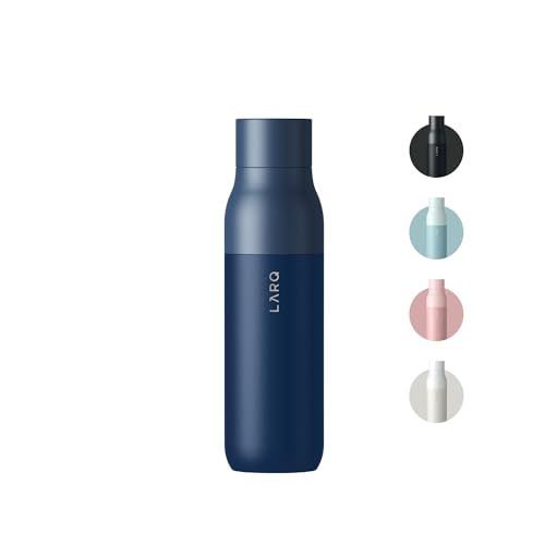LARQ Bottle Twist Top 740ml - Isolierte Edelstahl-Trinkflasche | Thermoskanne, BPA-frei | Wiederverwendbare Wasserflasche für Camping, Büro und Reisen | Hält Getränke kalt und heiß, Monaco Blue von LARQ