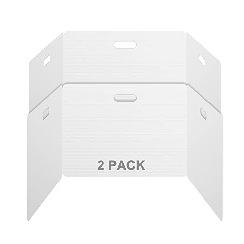 Privacy Shields 2 Stück langlebige, leicht zu tragende Kunststoff-Schreibtisch-Trennwände, leicht zu desinfizieren, tragbare Trennwand, wiederverwendbare Sichtschutz-Trennwand von LARREEDE