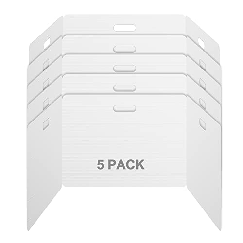 Privacy Shields Schreibtischteiler aus Kunststoff, leicht zu desinfizieren, tragbar, wiederverwendbar, 5 Stück von LARREEDE