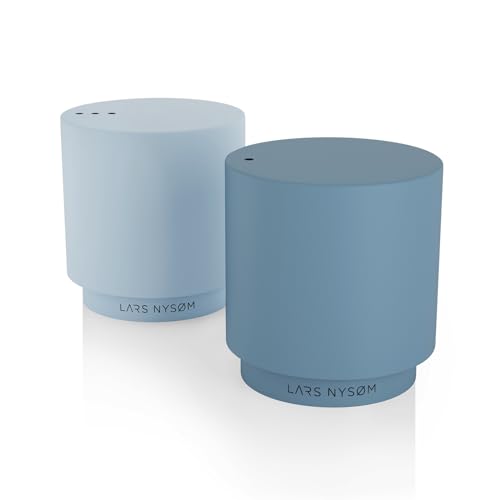 LARS NYSØM Salz und Pfefferstreuer-Set | Edelstahl Salzstreuer, Minimalistisches Design Gewürzstreuer, leicht nachfüllbar (Blue Stone/Baby Blue) von LARS NYSØM