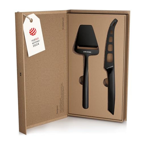 LARS NYSØM Edelstahl Käsemesser & Käsehobel Set I Käsemesser und Käsehobel - Set 2-tlg. (Carbon Black) von LARS NYSØM