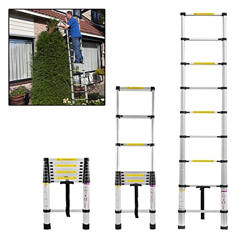 LARS360 2.6M Teleskopleiter Multifunktionsleiter Ausziehleiter Anlegeleiter Mehrzweckleiter Ausziehbare Leiter 9 Stufe Stehleiter aus Hochwertigem Aluminium Belastbarkeit 150KG LARS360 2.6M Teleskopleiter Multifunktionsleiter Ausziehleiter Anlegeleiter Mehrzweckleiter Ausziehbare Leiter 9 Stufe Stehleiter aus Hochwertigem Aluminium Belastbarkeit 150KG von LARS360