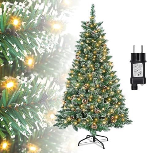 LARS360 210cm Künstlicher Weihnachtsbaum mit Beleuchtung Tannenbaum Grüne PVC mit Schnee-Effekt mit Kiefernzapfen Christbaum Weihnachtsdeko mit Metallständer LARS360 210cm Künstlicher Weihnachtsbaum mit Beleuchtung Tannenbaum Grüne PVC mit Schnee-Effekt mit Kiefernzapfen Christbaum Weihnachtsdeko mit Metallständer von LARS360