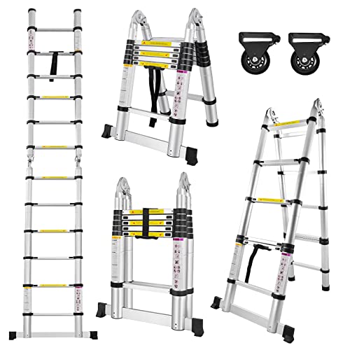 LARS360 3.8M Klappleiter Teleskopleiter Multifunktionsleiter Ausziehleiter Anlegeleiter Mehrzweckleiter Ausziehbare Leiter 12 Stufe Stehleiter aus Hochwertigem Aluminium Belastbarkeit 150KG LARS360 3.8M Klappleiter Teleskopleiter Multifunktionsleiter Ausziehleiter Anlegeleiter Mehrzweckleiter Ausziehbare Leiter 12 Stufe Stehleiter aus Hochwertigem Aluminium Belastbarkeit 150KG von LARS360