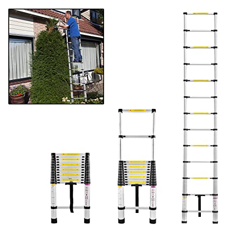 LARS360 3.8M Teleskopleiter Multifunktionsleiter Ausziehleiter Anlegeleiter Mehrzweckleiter Ausziehbare Leiter 13 Stufe Stehleiter aus Hochwertigem Aluminium Belastbarkeit 150KG LARS360 3.8M Teleskopleiter Multifunktionsleiter Ausziehleiter Anlegeleiter Mehrzweckleiter Ausziehbare Leiter 13 Stufe Stehleiter aus Hochwertigem Aluminium Belastbarkeit 150KG von LARS360