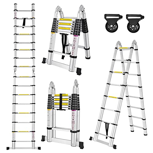 LARS360 5.0M Klappleiter Teleskopleiter Multifunktionsleiter Ausziehleiter Anlegeleiter Mehrzweckleiter Ausziehbare Leiter 16 Stufe Stehleiter aus Hochwertigem Aluminium Belastbarkeit 150KG LARS360 5.0M Klappleiter Teleskopleiter Multifunktionsleiter Ausziehleiter Anlegeleiter Mehrzweckleiter Ausziehbare Leiter 16 Stufe Stehleiter aus Hochwertigem Aluminium Belastbarkeit 150KG von LARS360