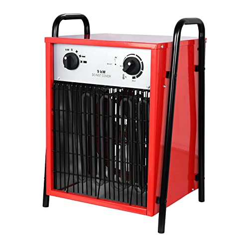 LARS360 Elektroheizung Heizlüfter Energiesparend 9000 Watt - Professionelle Industrieheizung Heizgebläse mit 3 Heizstufen, Elektroheizer für Innen- und Außeneinsatz, Überlastschutz Elektroheizgebläse von LARS360