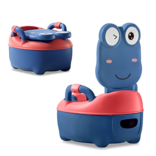 LARS360 Kinder Töpfchen Baby Toilette Toilettensitz Kinder Toiletten Toilettentrainer Babytopf Topfstuhl Baby Potty mit Griffe für Mädchen Junge Kinder Töpfchen (Normal Typ, Blau) von LARS360
