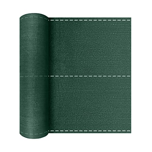 LARS360 Sichtschutz Balkonsichtschutz mit Ösen und Kordel Balkonumspannungen Sichtschutzstreifen aus HDPE 150g/m² Windschutz Sonnenschutz für Gartenzaun, Balkon, Terrasse (1,5m x 10m, Dunkelgrün) von LARS360