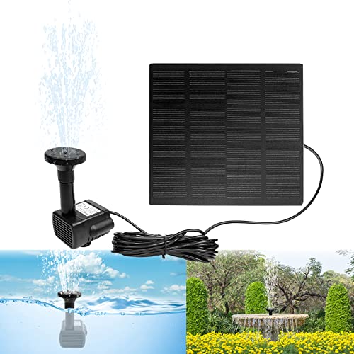 LARS360 Solar Teichpumpe Outdoor Wasserpumpe Solar Springbrunnen Solarpumpen Gartenpumpe für Gartenteich (1,8W Quadrat) von LARS360