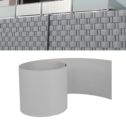 LARS360 Zaun-Sichtschutzstreifen - 20 Stück aus Hart-PVC 250 x 19 cm, Doppelstabmattenzaun Sichtschutz für Doppelstabmatten Gartenzaun Balkon (Grau) von LARS360