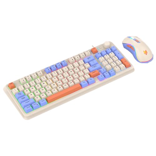 K820 Spieltastatur und Maus, USB-Kabel, mit drei farblich passenden leuchtenden mechanischen Tastaturen für Desktop-Computer, Gaming-Tastatur K820 Spieltastatur und Maus, USB-Kabel, mit drei farblich passenden leuchtenden mechanischen Tastaturen für Desktop-Computer, Gaming-Tastatur von LARUISEE