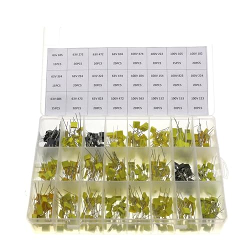 LARUISEE 460 Stück 63V-100V 102J-105J Kondensator Polypropylen Sicherheitsfolie 105-823 Set Breite Anwendungen In Computern LARUISEE 460 Stück 63V-100V 102J-105J Kondensator Polypropylen Sicherheitsfolie 105-823 Set Breite Anwendungen In Computern von LARUISEE