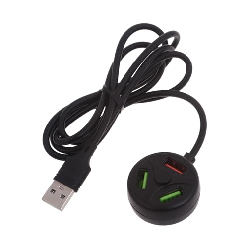 USB-Hub für mehrere Geräte, mit 3 Anschlüssen, Multi-USB-Ladeanschluss, USB-Splitter, USB-Extender, 118 cm Kabel, USB-Lade-Hub von LARUISEE