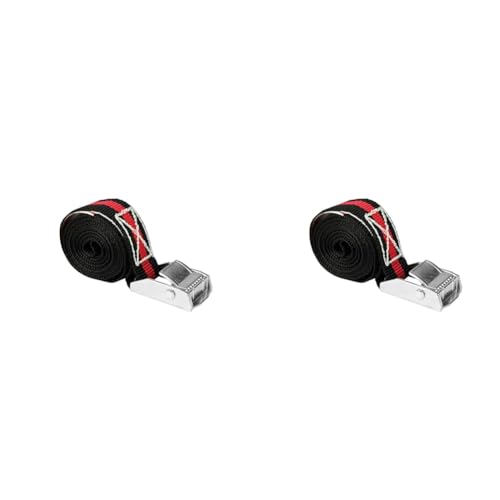 LAS 10318 Spanngurt mit Klemmverschluss Ca. 1,5 m x 2,5 cm (Packung mit 2) von LAS