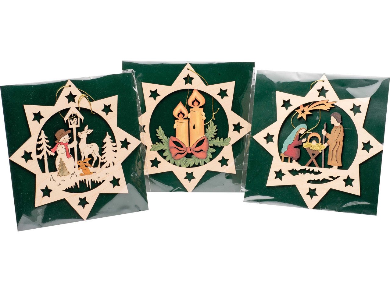 LAS Weihnachtsfigur HGD Fensterbild aus Holz 23 x 0,3 x 23 cm von LAS